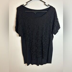 AB studio black lace blouse